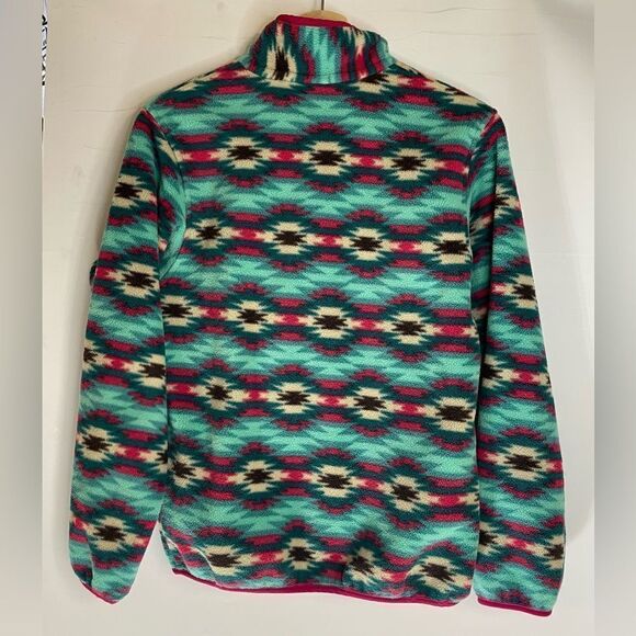 Patagonia Southwestern Aztec Print Synchilla Fleece Pullover Sweatshirt Small - Picture 2 of 4